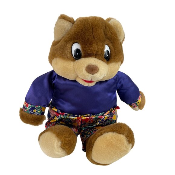 Shoney’s Teddy Bear Reversible Package Unzip Plush Bear 1997 Collector’s Edition - Picture 1 of 9